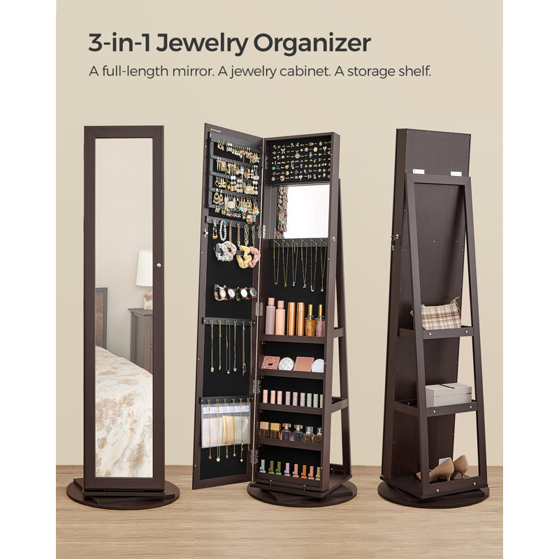 Ebern Designs Quakertown 21.3'' Wide Freestanding Jewelry Armoire with